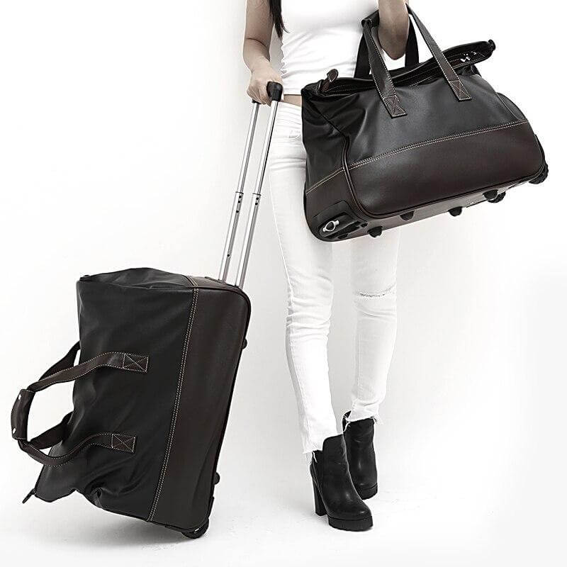 Rolling Leather Luggage Waterproof Suitcase - Image 6