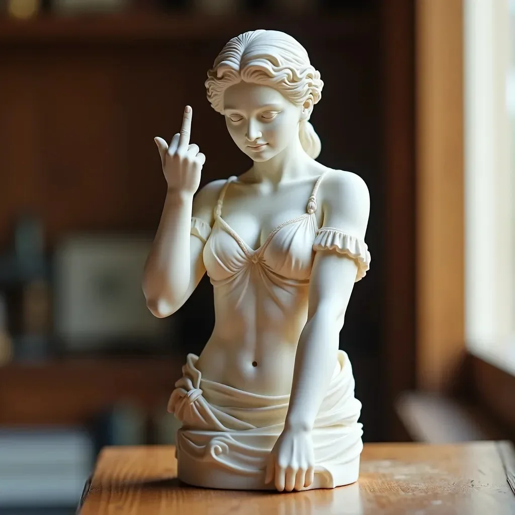 Roman Bust Middle Finger Home Decor - Image 5