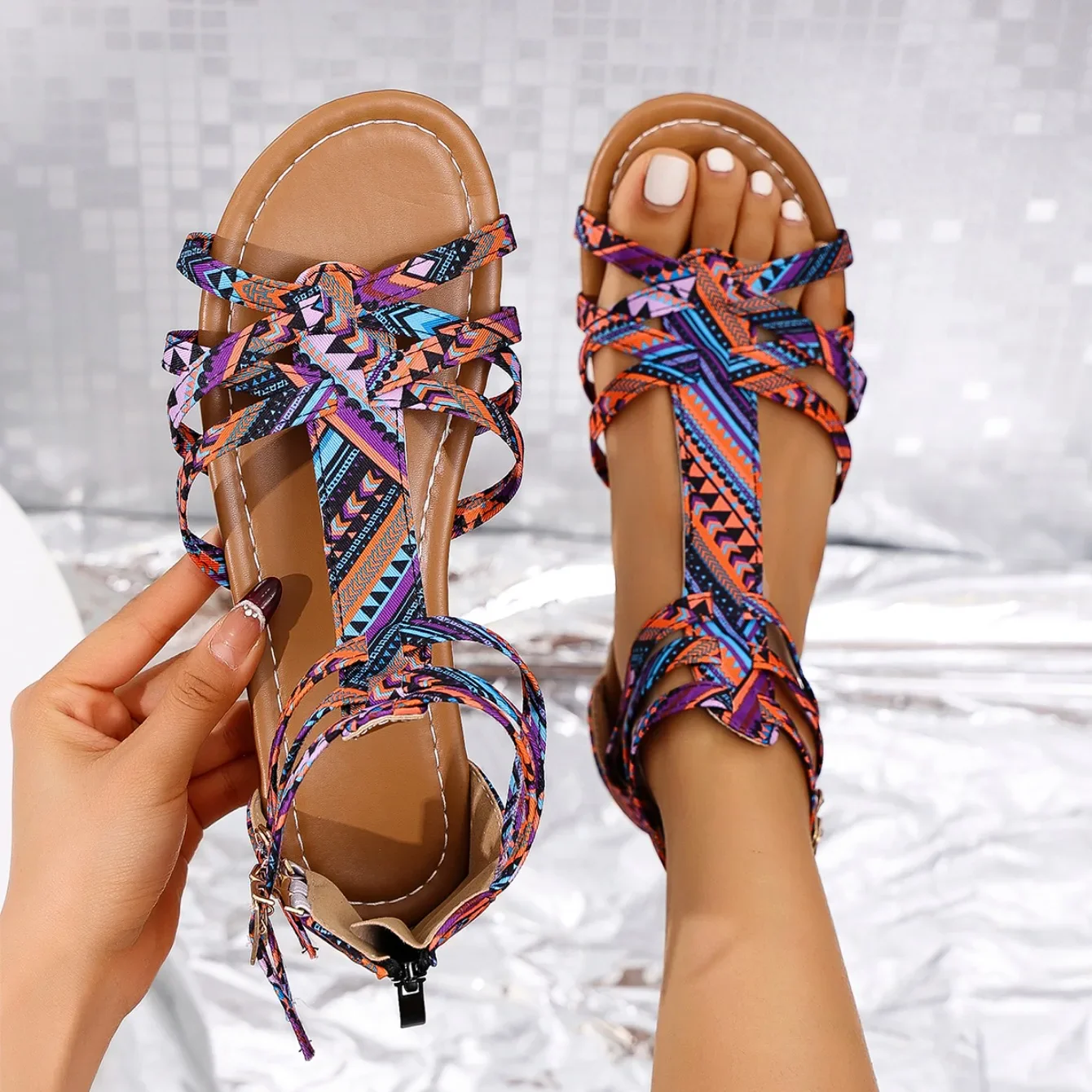 Rome Style Women Gladiator Style Sandals - Image 7