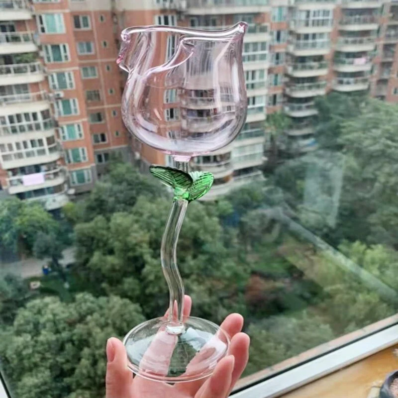 Rose Shape Elegant Wine Glass - Image 4