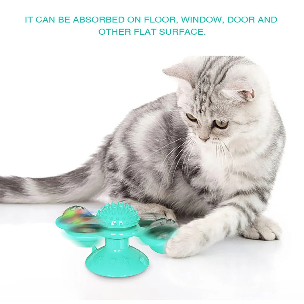 Rotatable Cat Massage Interactive Windmill Toy - Image 4