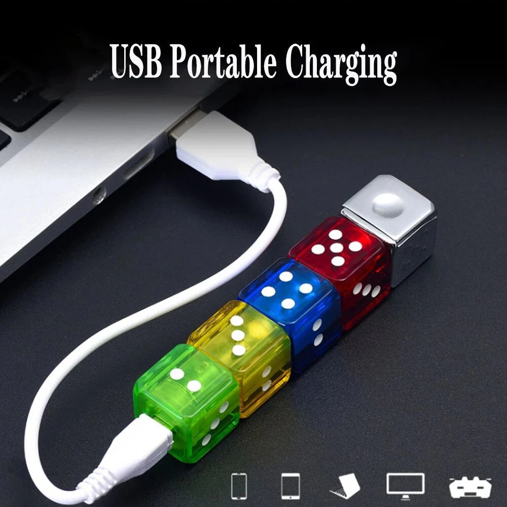 Rotatable Glowing Dice Lighter - Image 2