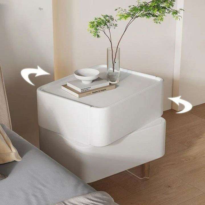 Rotatable Modern Wood Dreamy Night Bedside Table - Image 2