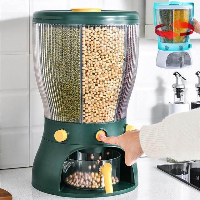 Rotatable Multifunctional Grain Storage Organizer - Image 7