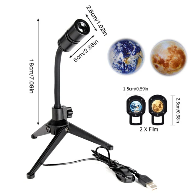 Rotatable Space Earth Mini Led Projector - Image 7