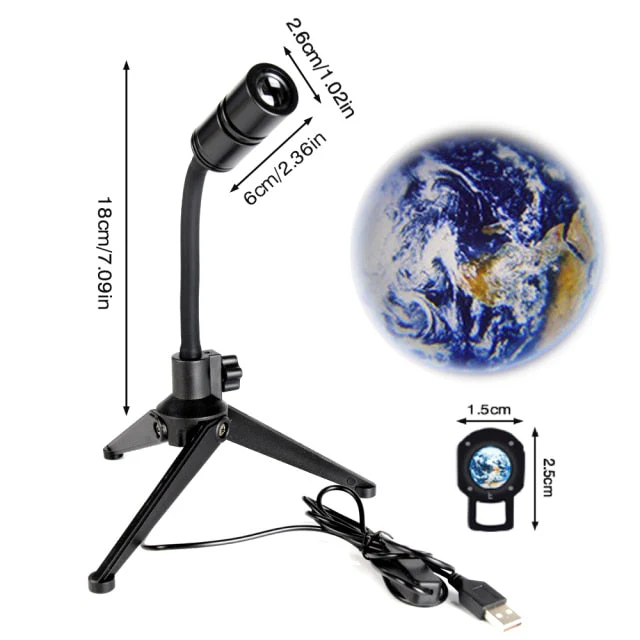 Rotatable Space Earth Mini Led Projector - Image 9