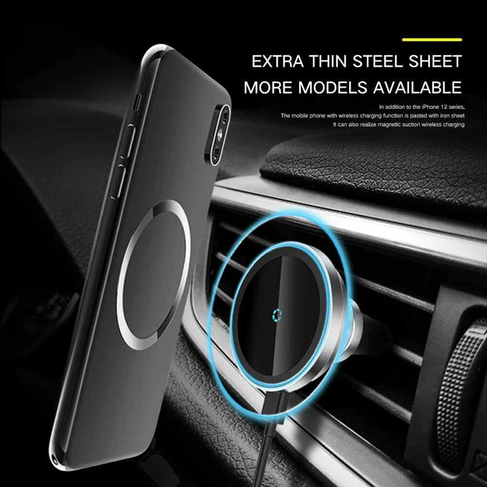 Rotating Car Wireless Charger Magnetic Phone Holder - Image 4