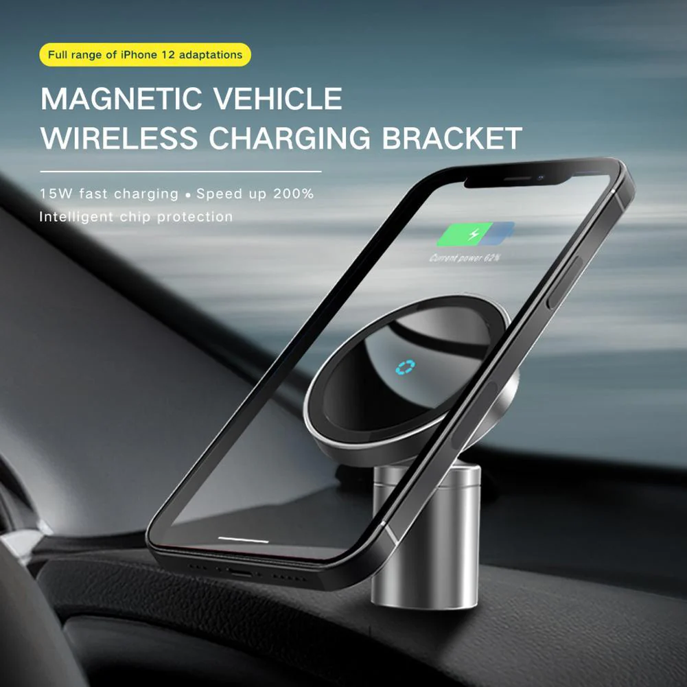 Rotating Car Wireless Charger Magnetic Phone Holder - Image 7
