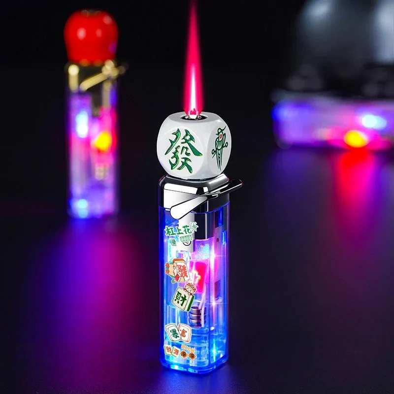 Rotating Dice Head LED Jet Flame Lighter - Image 6