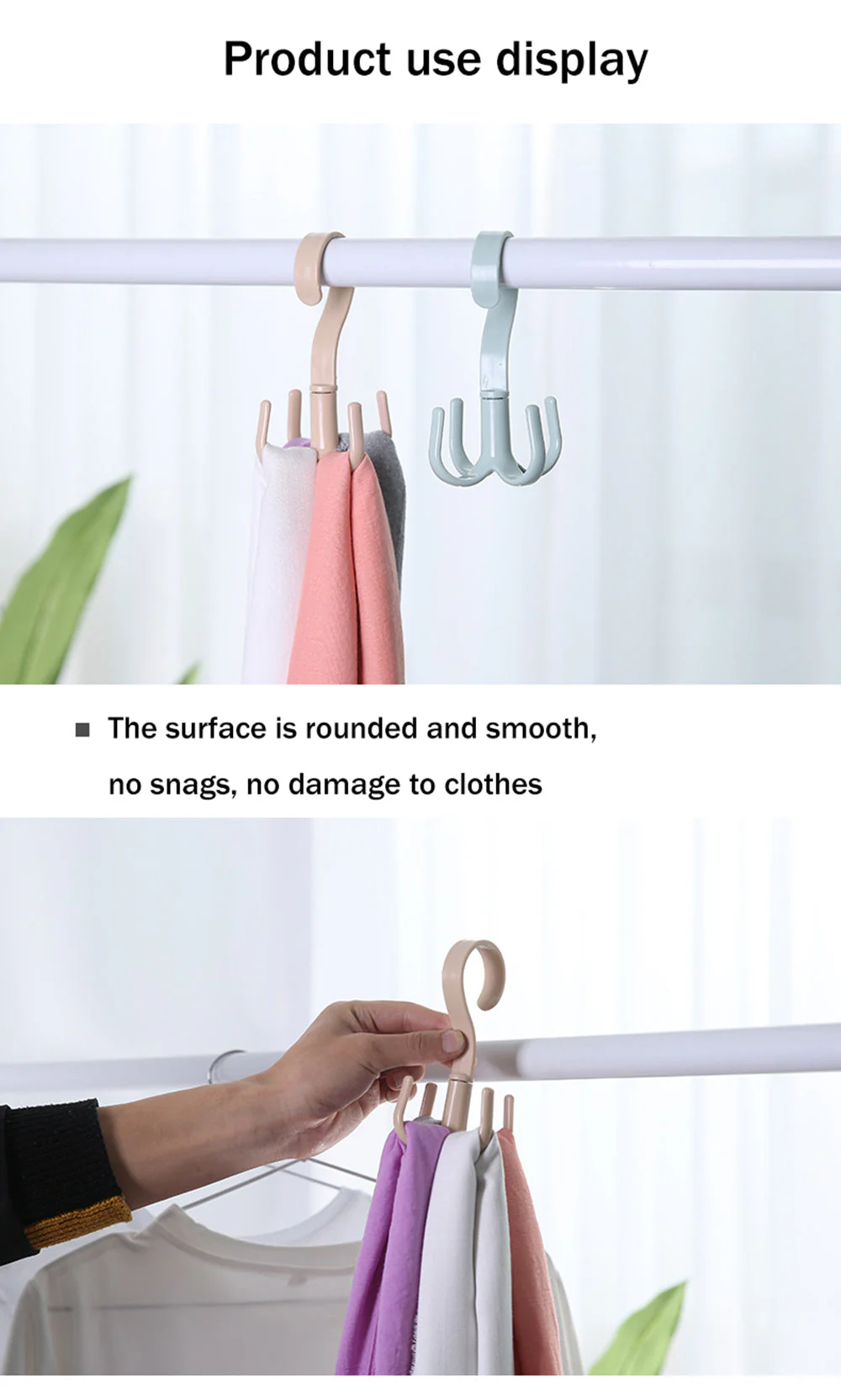Rotating Four-Claw Wardrobe Organizer Hanger - Image 6