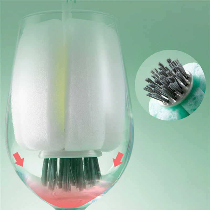 Rotating Long Handle Bottle Glass Cleaner - Image 4