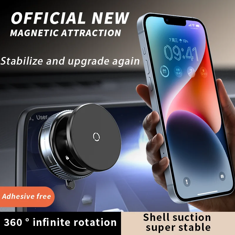 Rotating Magnetic Super Strong Vacuum Car Phone Holder - Image 4