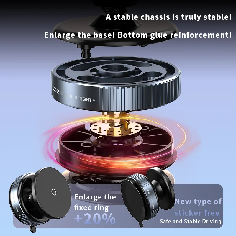 Rotating Magnetic Super Strong Vacuum Car Phone Holder - Image 6