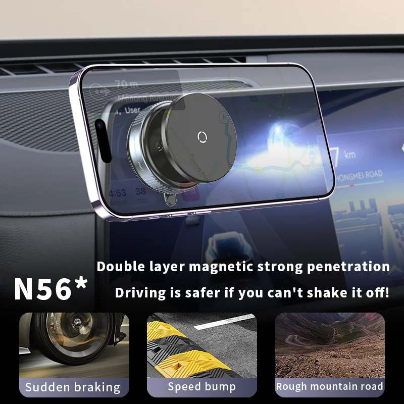 Rotating Magnetic Super Strong Vacuum Car Phone Holder - Image 7