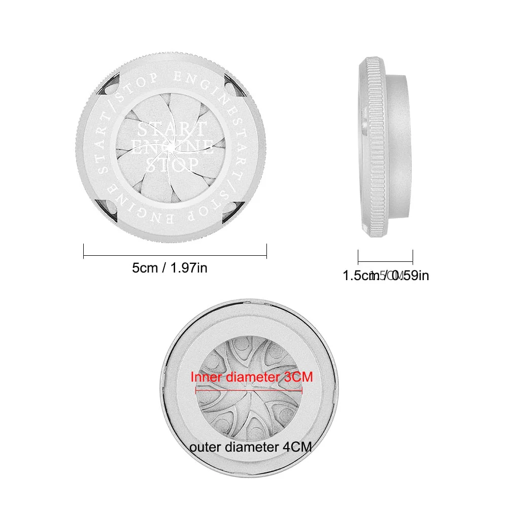 Rotating Metal Engine Start Button Cover - Image 6