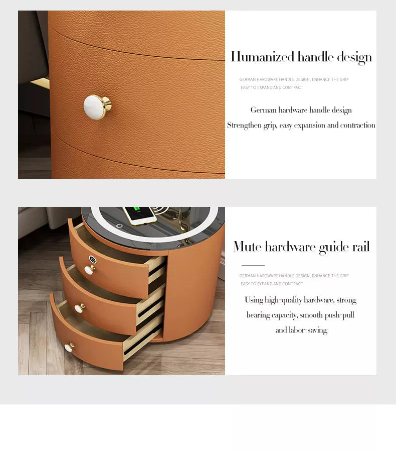 Round Smart Wireless Charging Bedside Table - Image 11