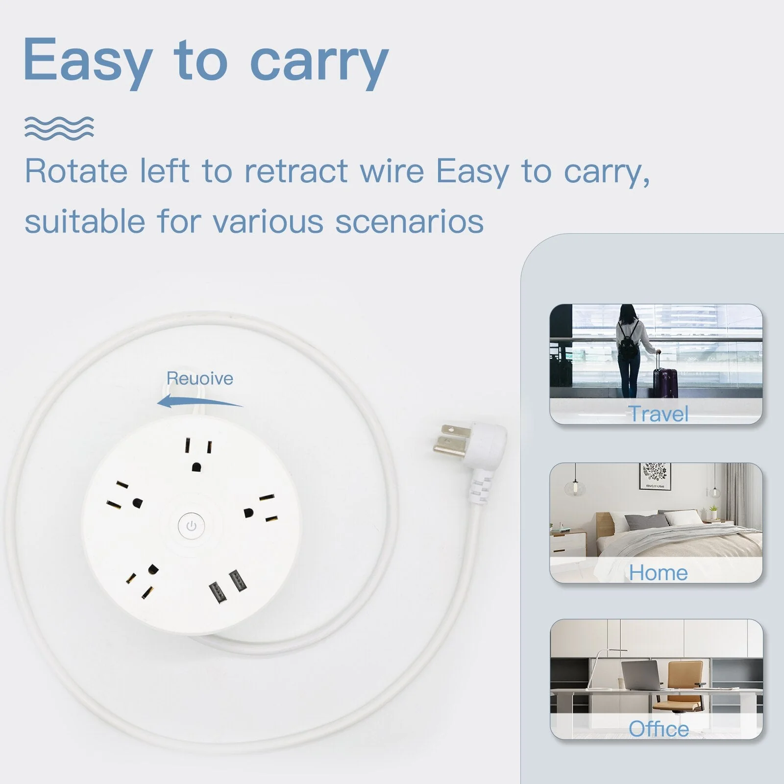 Round Total Connect Cable Power Extension Cord - Image 4