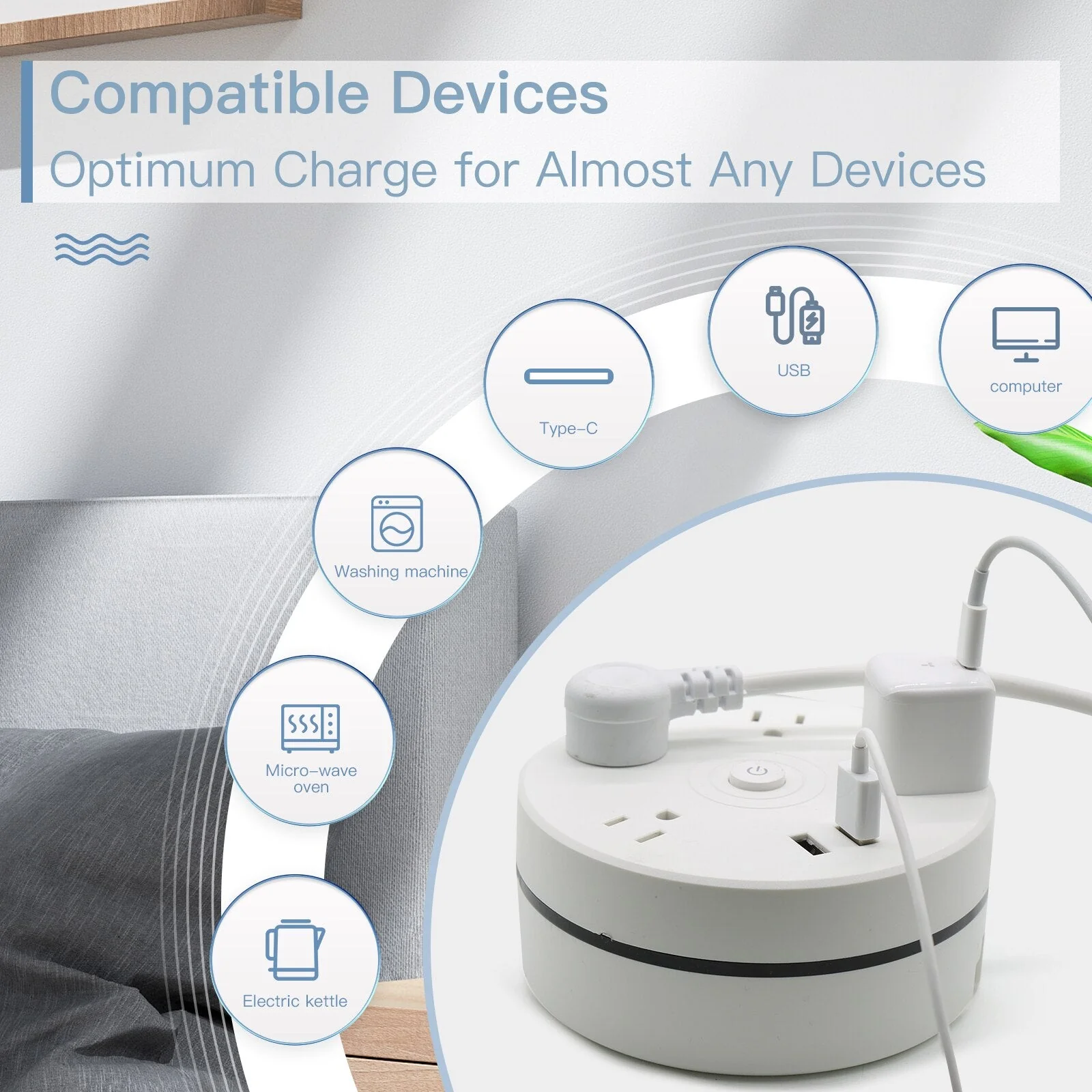 Round Total Connect Cable Power Extension Cord - Image 5