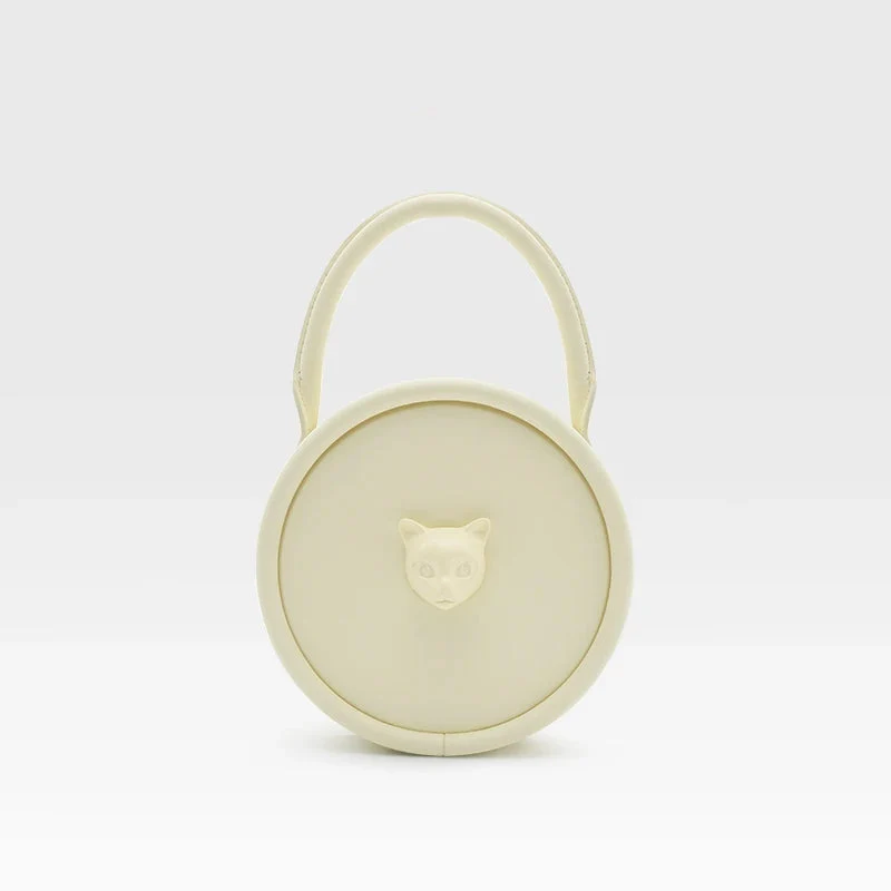 Roundabout Catface Leather Handbag - Image 7