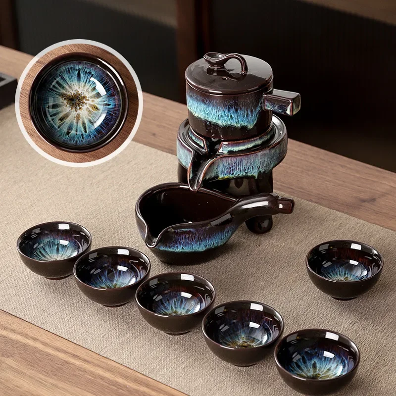 Royal Golden Porcelain Dragon Flow Tea Set - Image 10