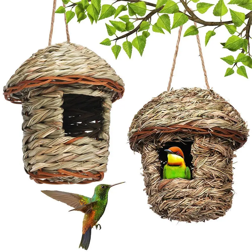 Rustic Natural Wicker Outdoor Birdhouse - Image 6
