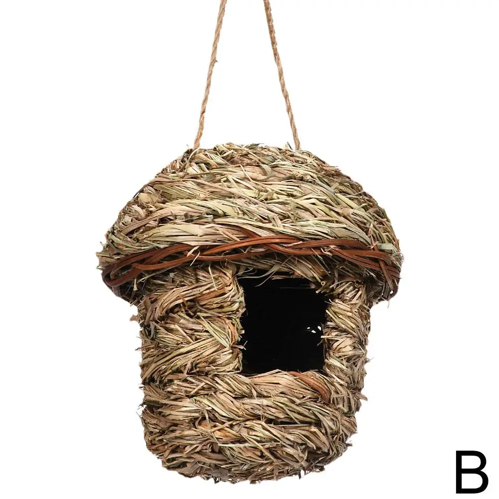 Rustic Natural Wicker Outdoor Birdhouse - Image 9