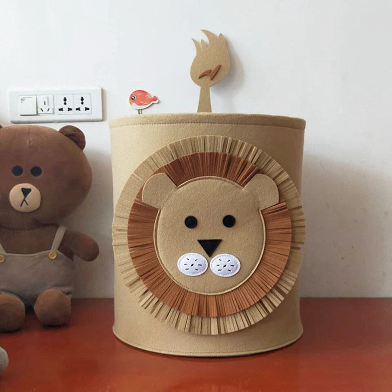 Safari Animals Collapsible Kids Toy Laundry Organizer Basket - Image 5