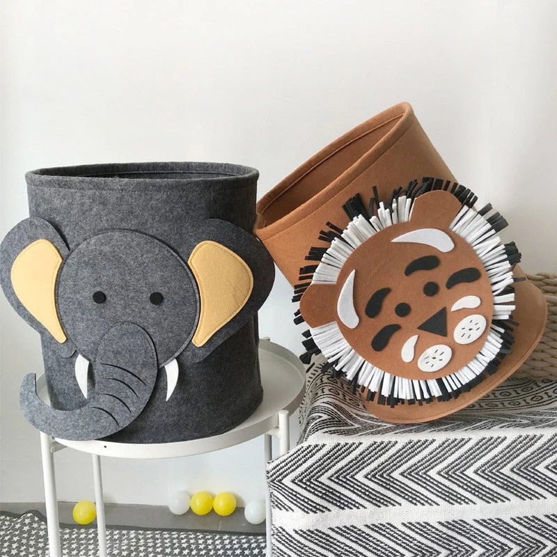 Safari Animals Collapsible Kids Toy Laundry Organizer Basket - Image 7