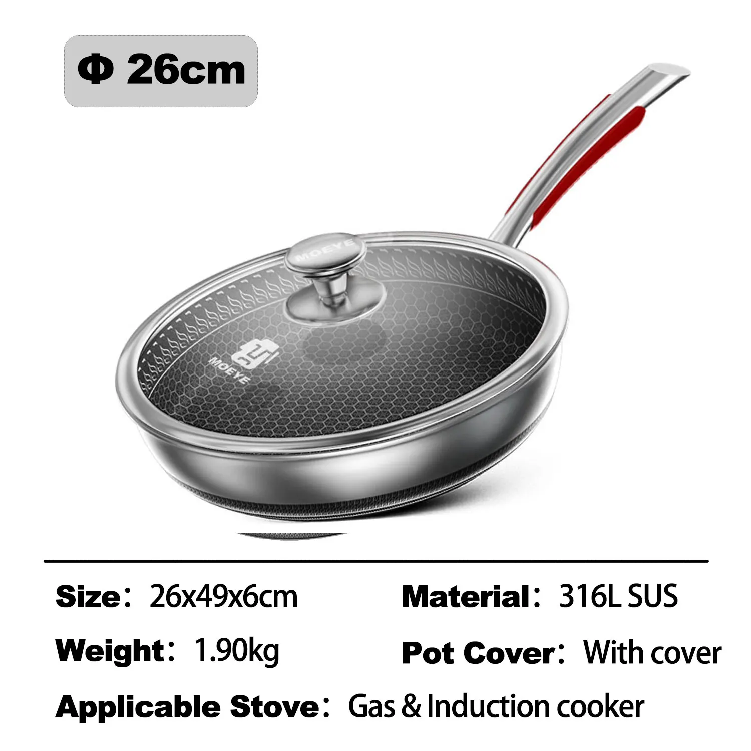 Safe Cook Nonstick Antibacterial Stainless Steel Pan - Image 7