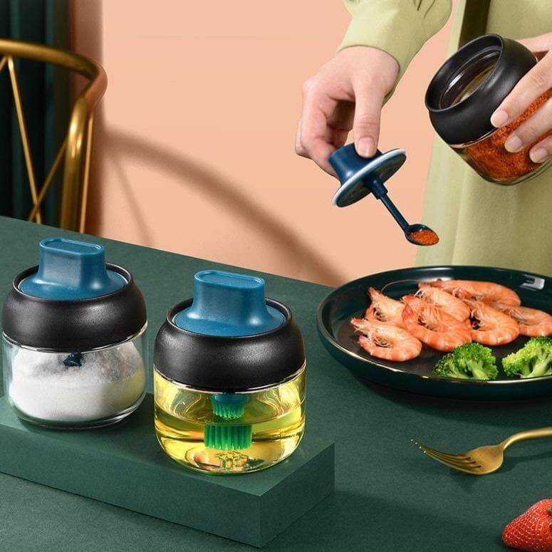 Salt and Pepper Seasoning Organizer Spice Jars - Image 2