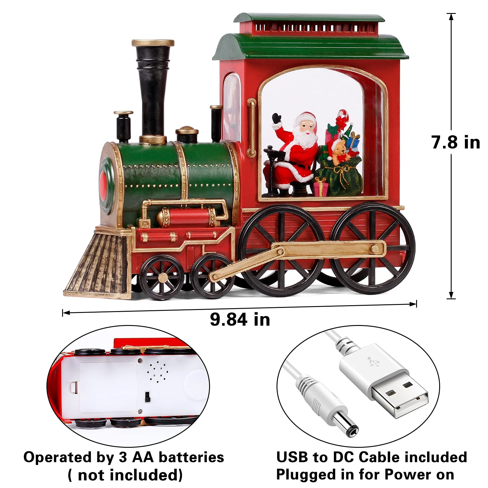 Santa Claus Christmas Train Music Box - Image 7