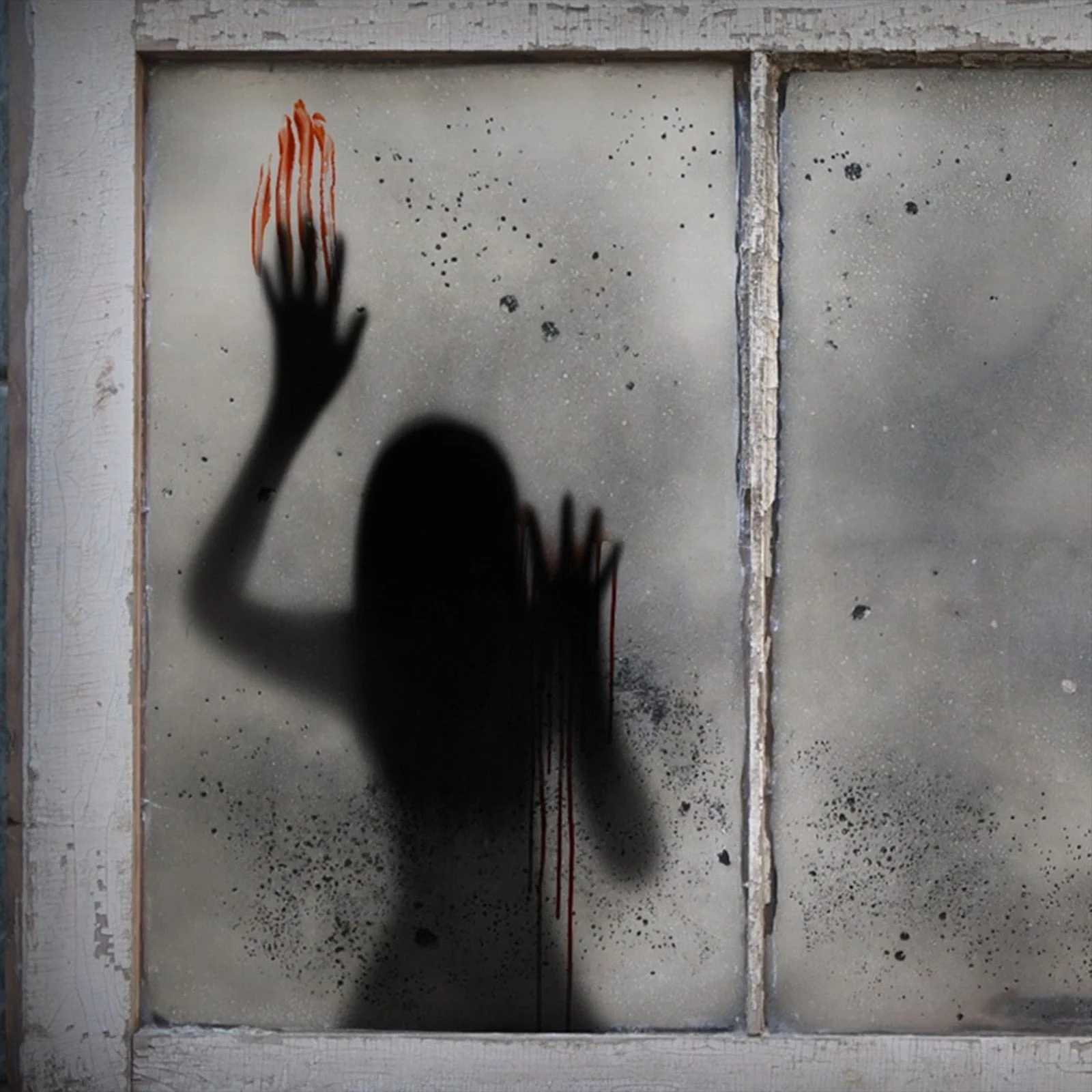 Scary Ghost Halloween Window Sticker - Image 4