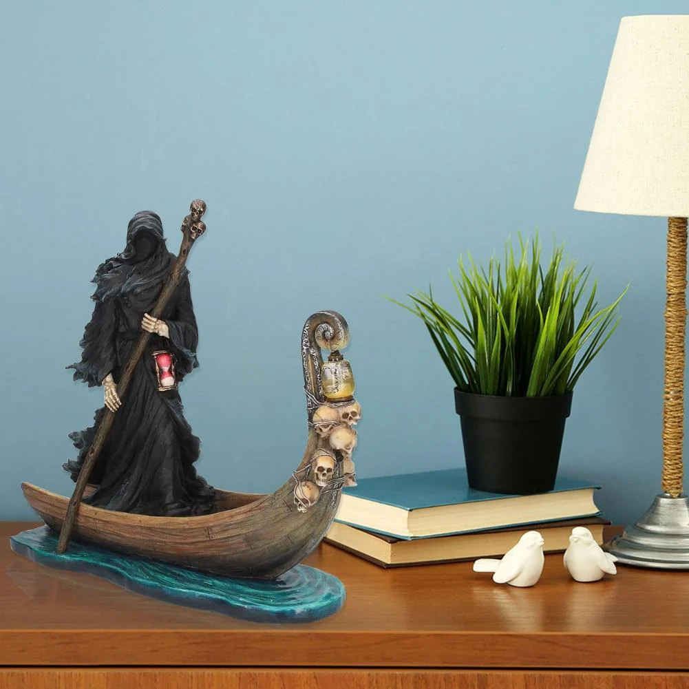 Scary Man Boat Resin Figurine Home Decor - Image 2