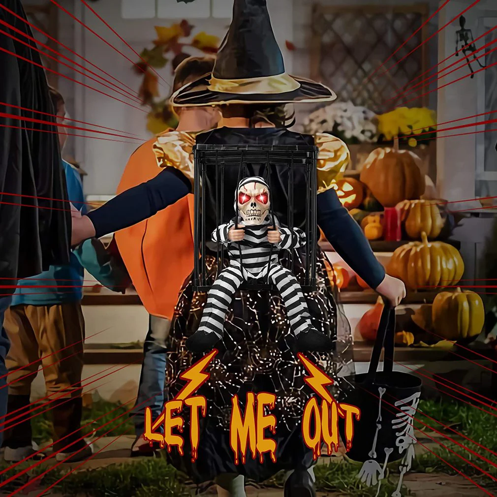 Scary Skeleton Prisoner Halloween Decoration - Image 3