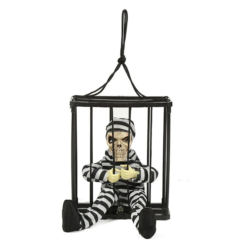 Scary Skeleton Prisoner Halloween Decoration - Image 6