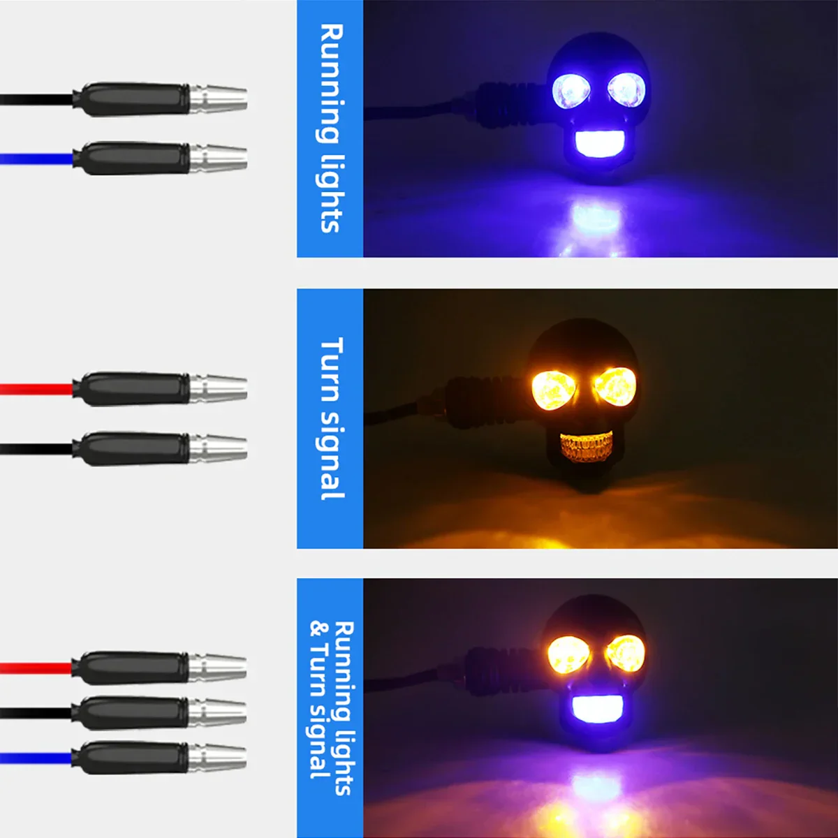 Scary Skull LED Motorcycle Signal Indicator Light - Image 6