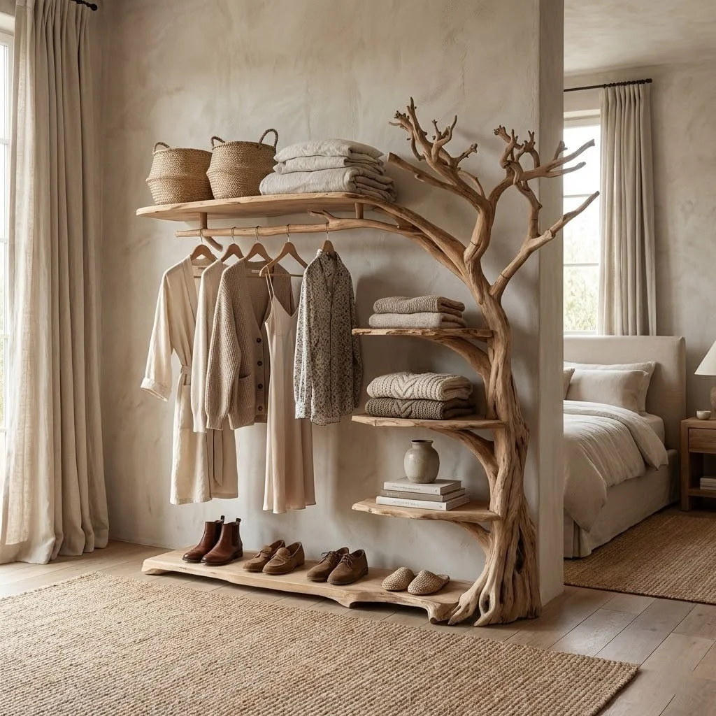 Sculptural Tree Branch Wardrobe Display Storage Rack - Image 2
