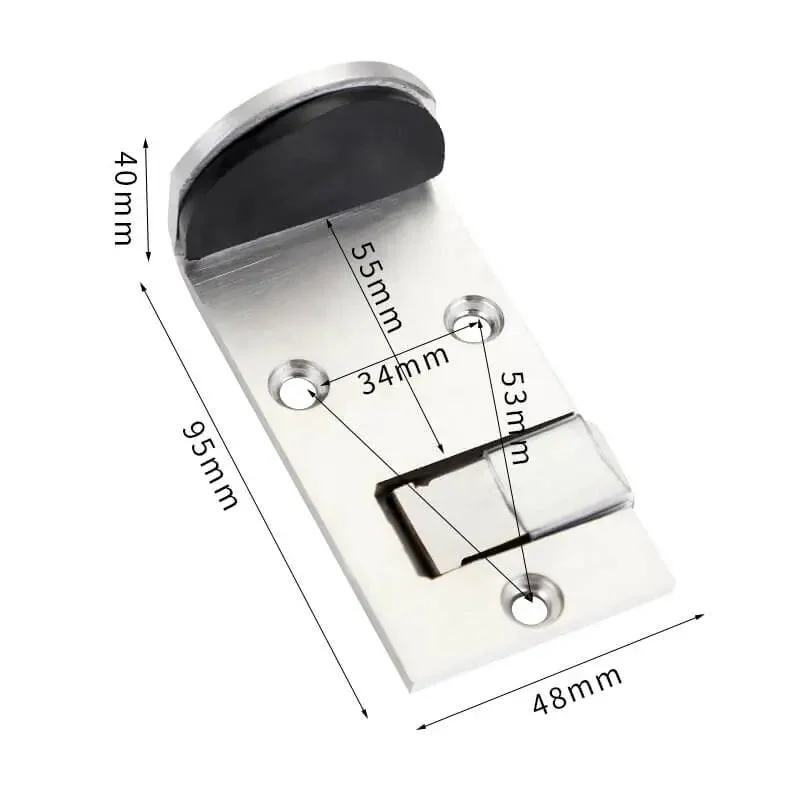 Secure Stainless Hidden Door Stopper - Image 6