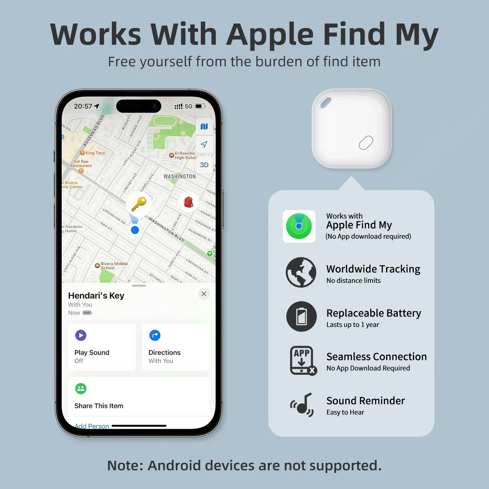 Secure Tag Mini GPS Anti Lost Bluetooth Tracker - Image 2