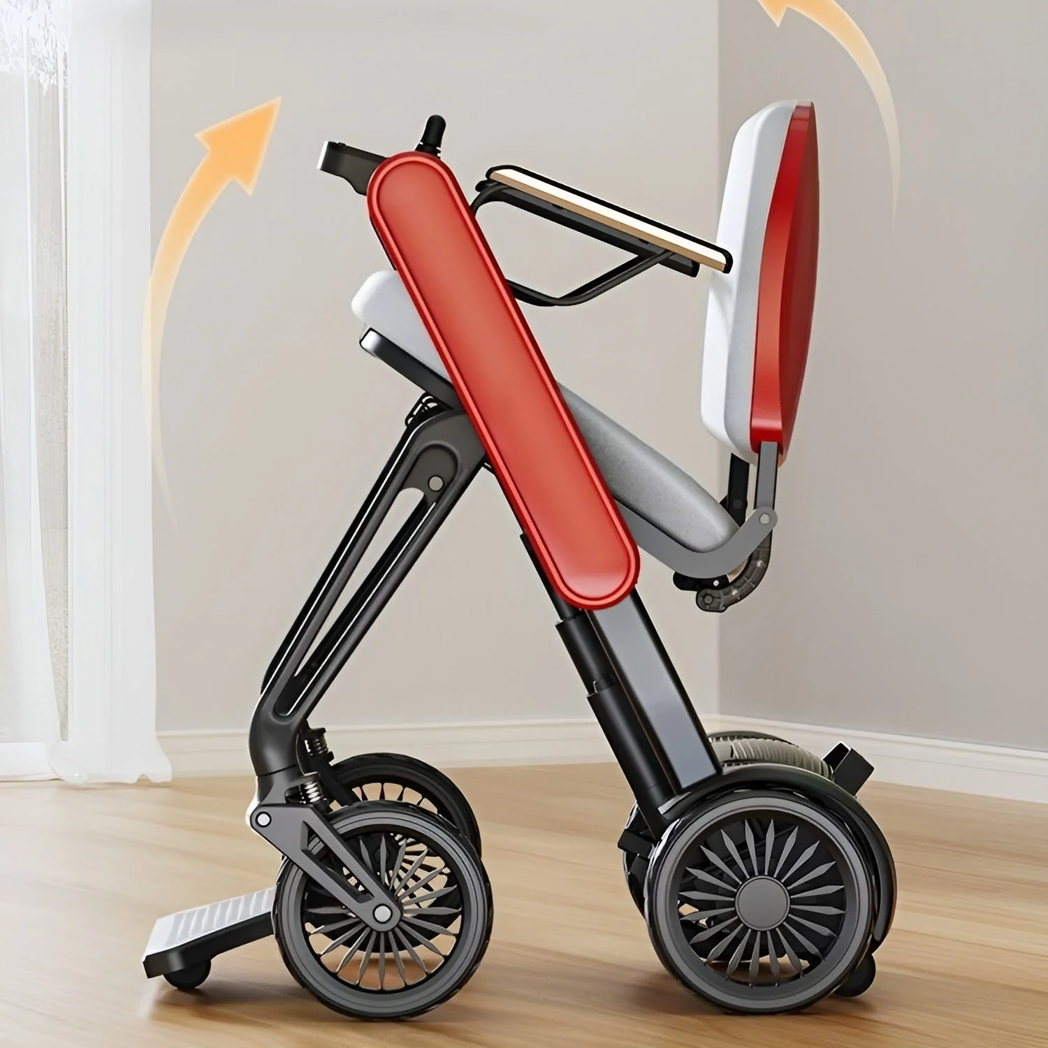 Secure Way Compact Foldable Electric Weather-Resistant Travel Scooter - Image 2