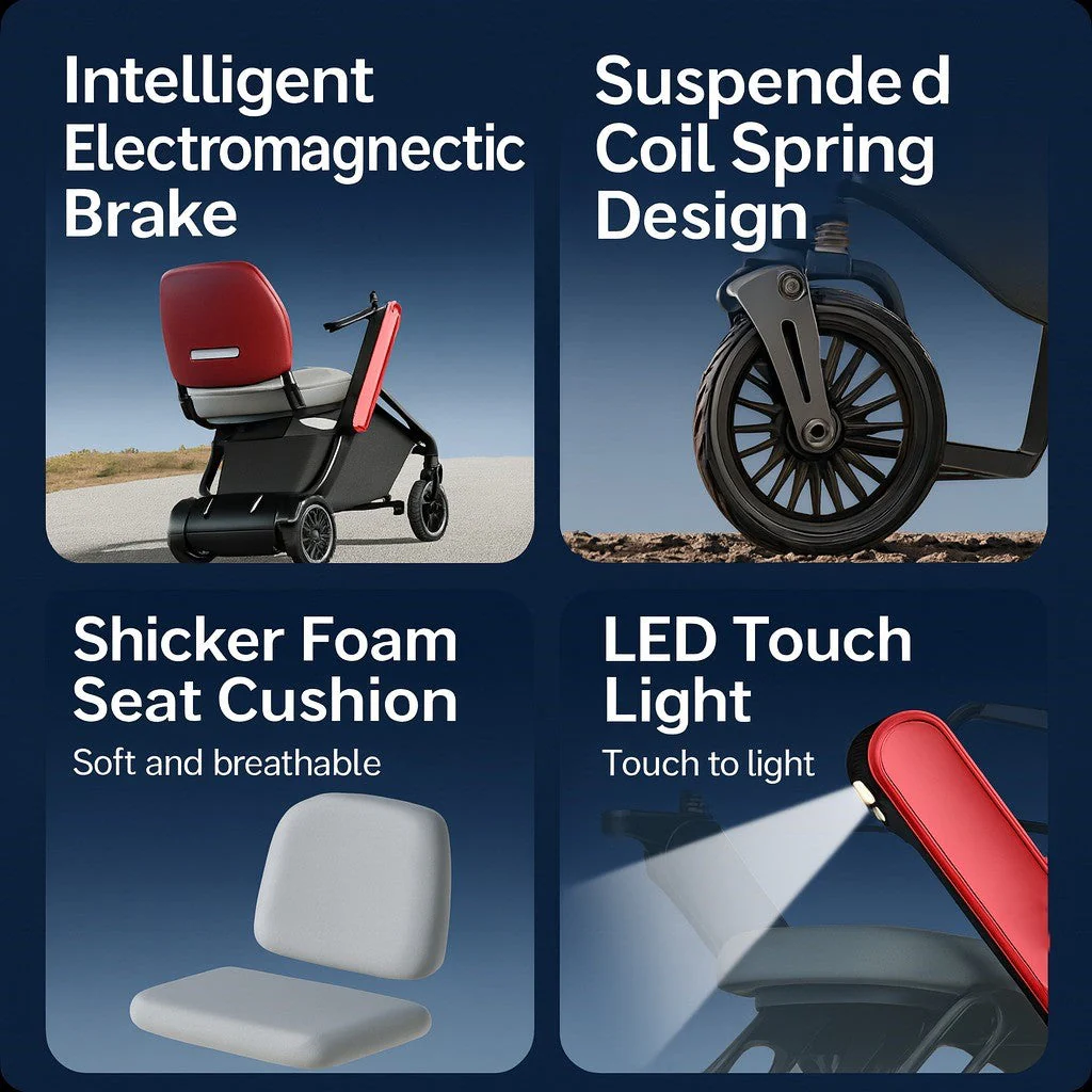 Secure Way Compact Foldable Electric Weather-Resistant Travel Scooter - Image 8