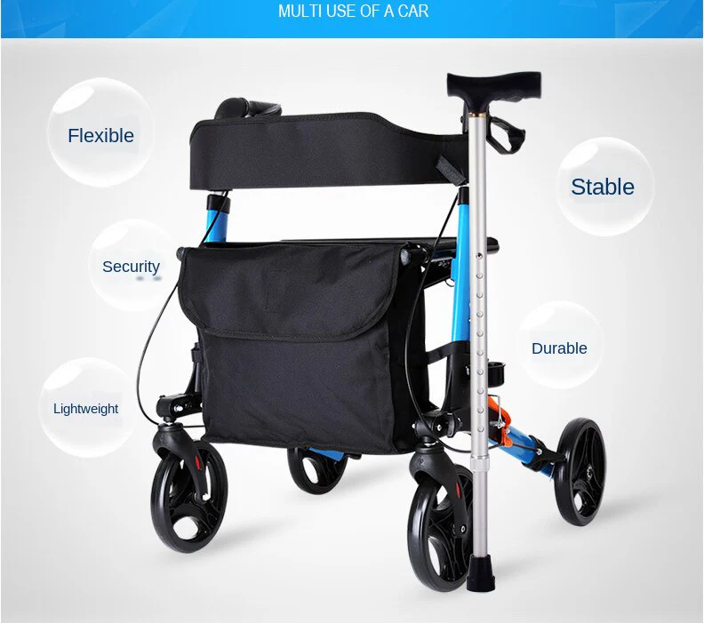Senior Sitter Height Adjustable Foldable Walker - Image 7