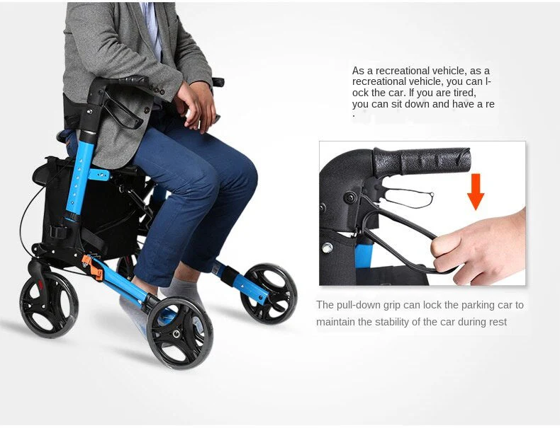 Senior Sitter Height Adjustable Foldable Walker - Image 9
