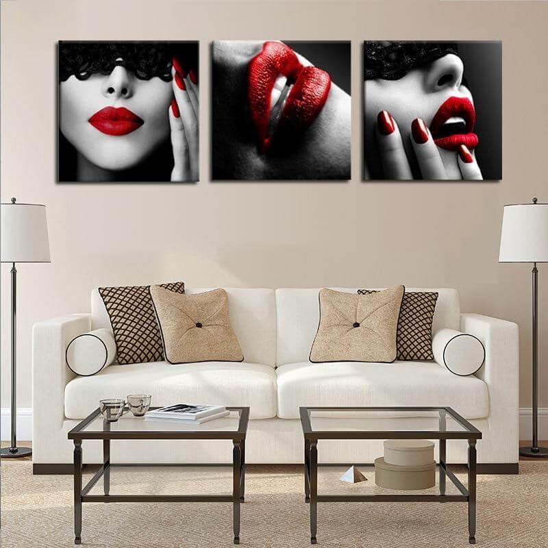 Sexy Red Lips Nails Art Posters - Image 6