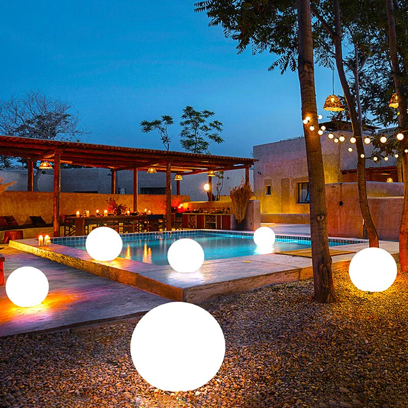 Shiny Moon Solar LED Waterproof Garden Ball Light - Image 2