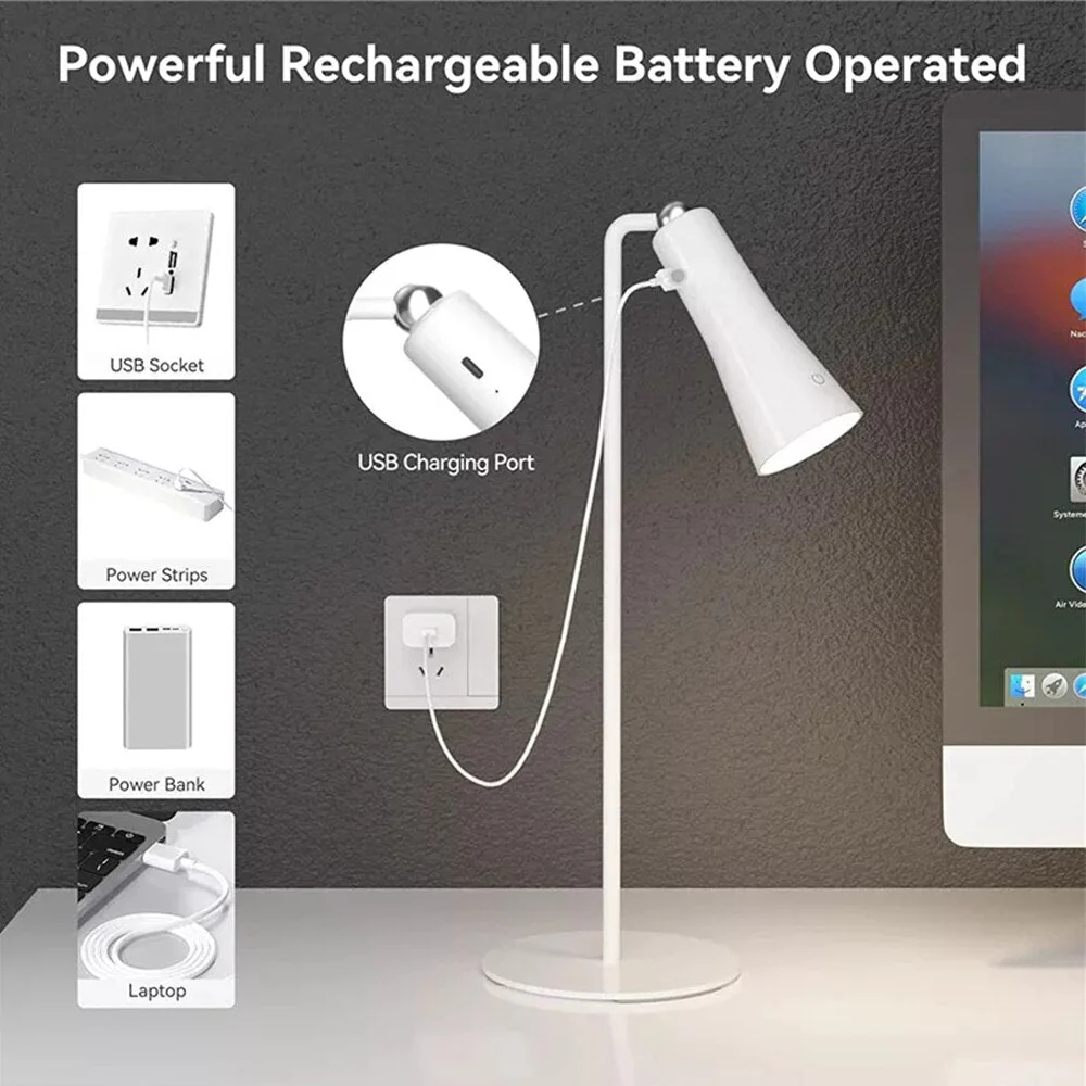 Shiny Orbit Rechargeable Rotating Desk Lamp - Image 6