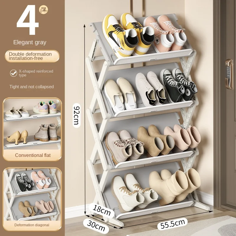 Shoe Organizer Vertical Space-Saving Rack - Image 6