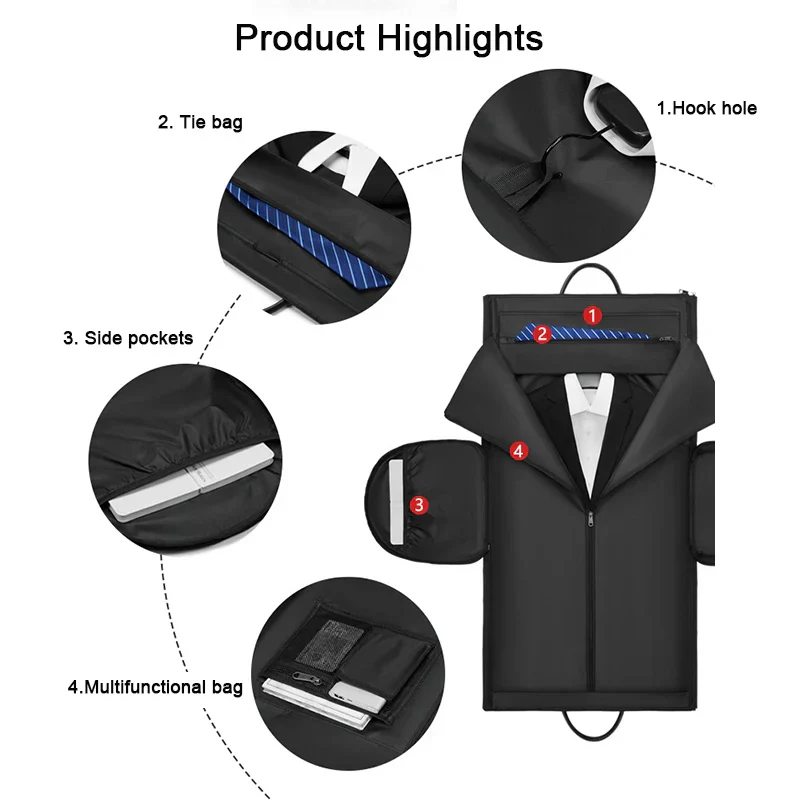 Shoe Suit Storage Foldable Compact Travel Bag - Image 5