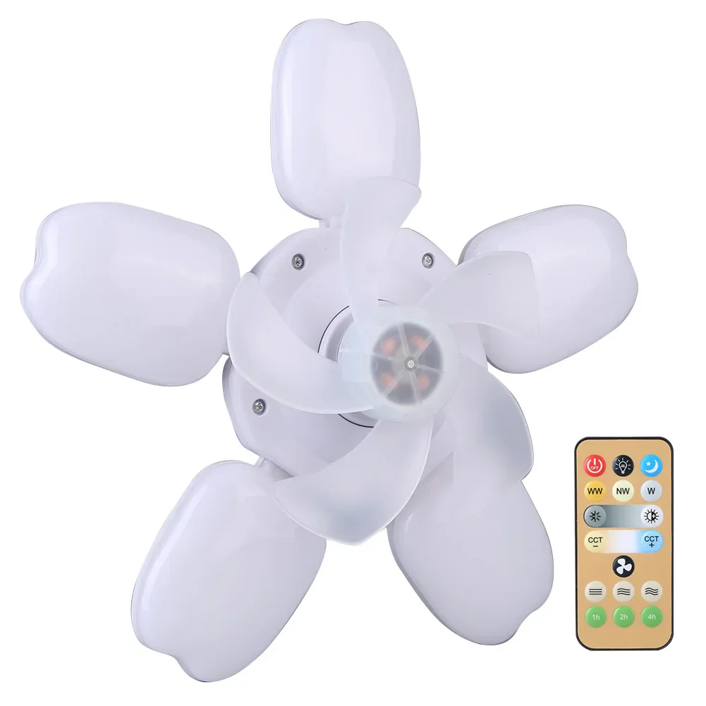 Silent Adjustable Remote Control Ceiling Foldable Fan Lamp - Image 12