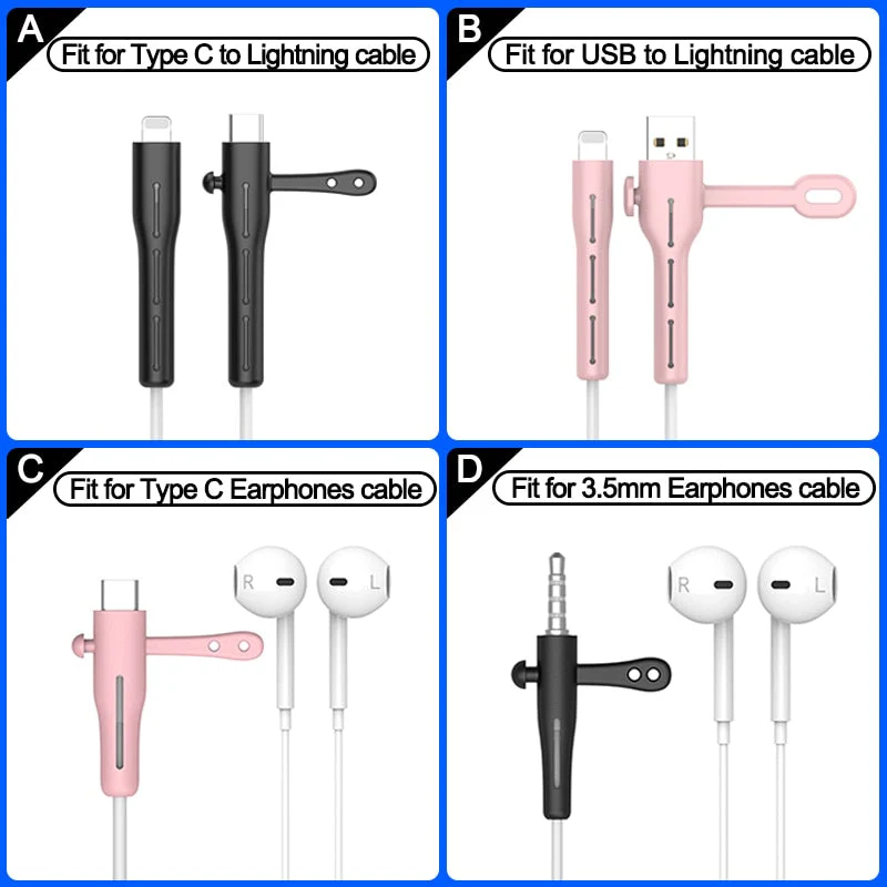 Silicone Cable Cord Protector Clip - Image 8